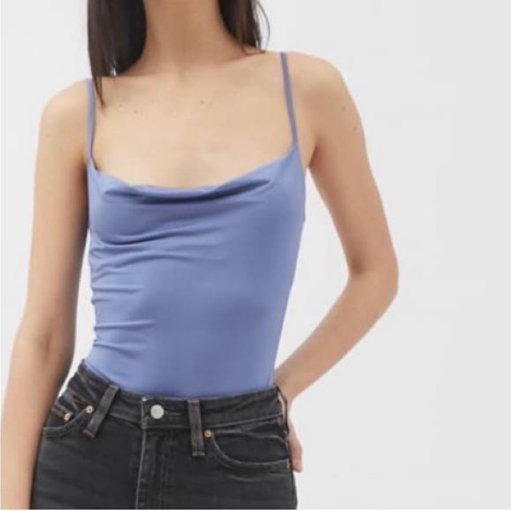 BNWT Urban Outfitters Blue Cowl Neck Bodysuit